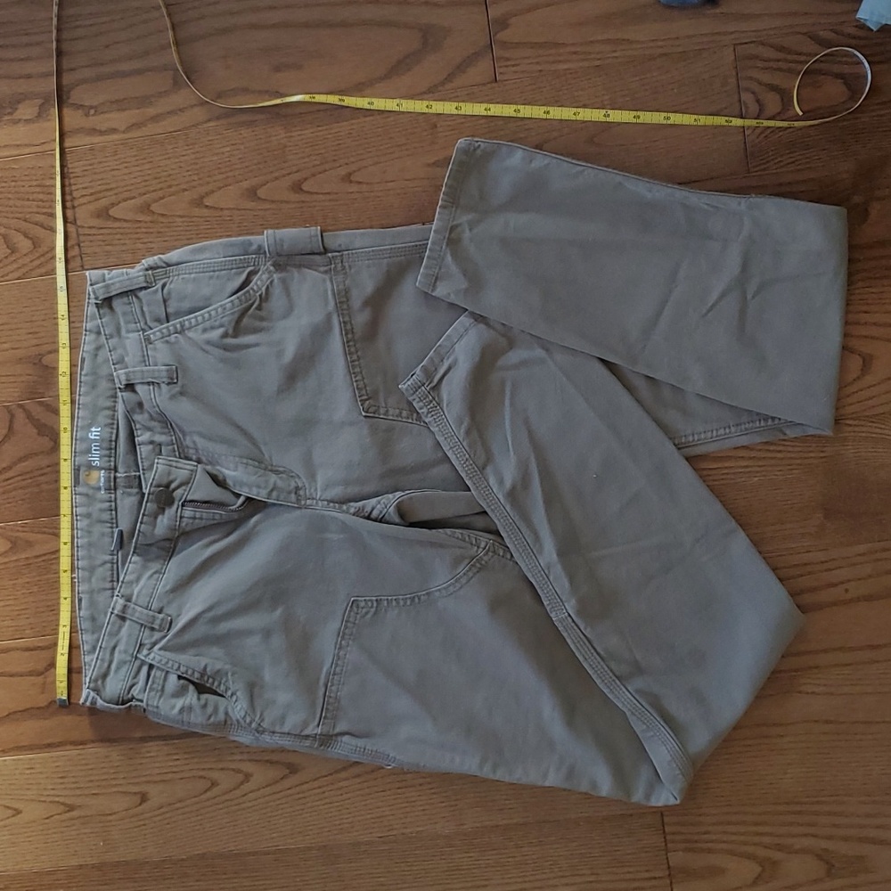 Carhartt Slim Fit size 8 Tall khaki double knee pants